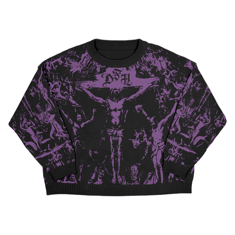 new heaven under hell gates - KNITTED SWEATER [PURPLE COLOR] PRE-ORDER