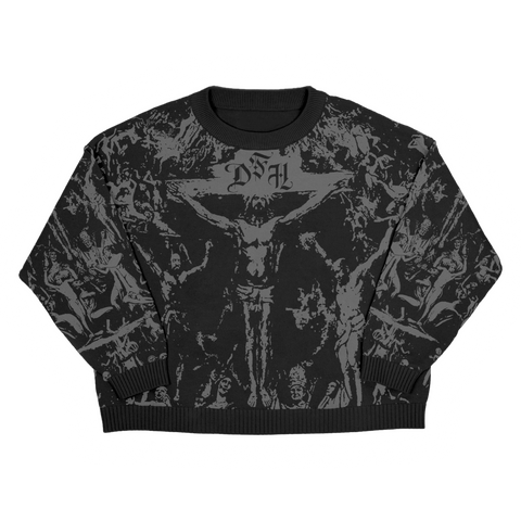 new heaven under hell gates - KNITTED SWEATER [GREY COLOR] PRE-ORDER