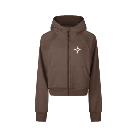 Women's Cropped Zip-up Hoodie